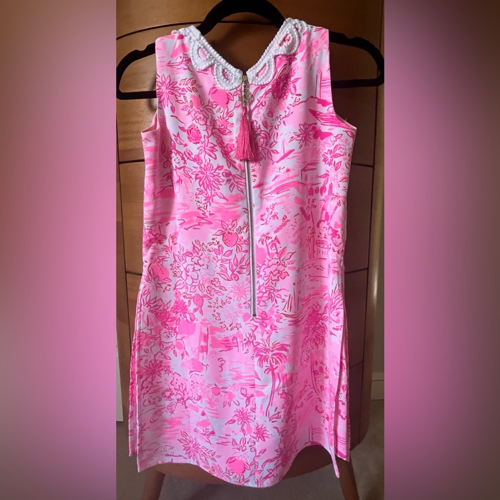 Lilly Pulitzer Ronnie V-Neck Romper Peony Pink Seaside Scene  - SZ 00 - Picture 5 of 6